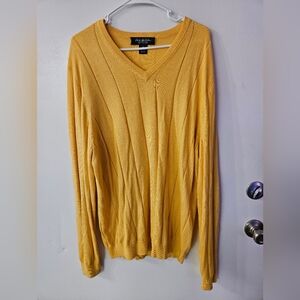 Brooks Brothers Merino Wool/Silk Blend Yellow Sweater